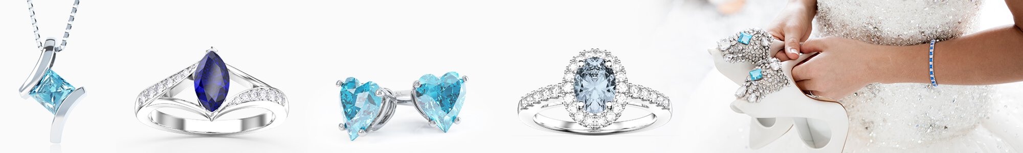 Shop something Blue for the Bride. Choose from our great selection of bracelets, earrings, lockets, pendants and necklaces direct at the Jian London Jewelry Store. Free US Delivery.