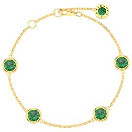 Emerald By the Yard 10K Yellow Gold Bracelet