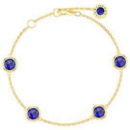 Sapphire By the Yard 10K Yellow Gold Bracelet