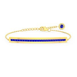 Princess Sapphire 18K Gold Vermeil Line Bracelet