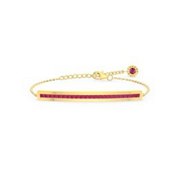 Princess Ruby 10K Yellow Gold Line Bracelet