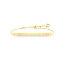 Princess White Sapphire 18K Gold Vermeil Line Bracelet
