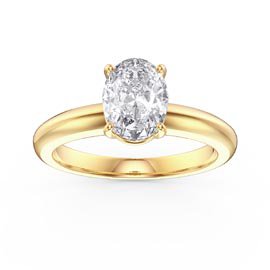 Unity 1.25ct Oval Lab Grown Diamond Solitaire 18K Yellow Gold Engagement Ring