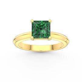 Unity 1ct Princess Emerald 10K Yellow Gold Proposal Ring