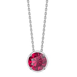 Infinity 1.0ct Solitaire Ruby 10K White Gold Pendant