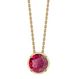 Infinity 1.0ct Solitaire Ruby 10K Gold Pendant