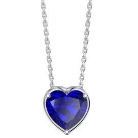 Infinity 1ct Heart Blue Sapphire 18K Gold Pendant