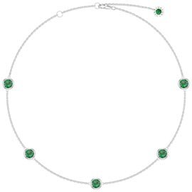 Emerald By the Yard 10K White Gold Choker Necklace