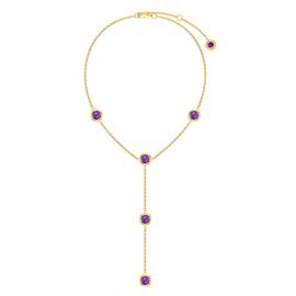 Amethyst By the Yard 18K Gold Vermeil Lariat Necklace