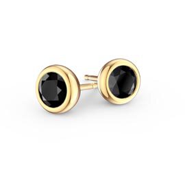 Infinity Onyx 18K Gold Vermeil Stud Earrings