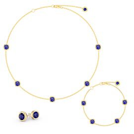 Sapphire By the Yard 18K Gold Vermeil Jewelry Set