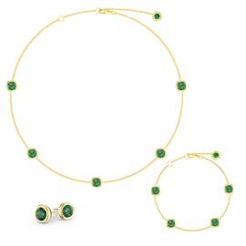 Emerald By the Yard 18K Gold Vermeil Jewelry Set