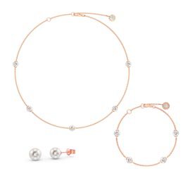 Pearl By the Yard 18K Rose Gold Vermeil Jewelry Set