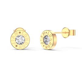Charmisma Moissanite 18K Gold Vemeil Dainty Stud Earrings