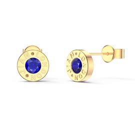 Charmisma Sapphire 18K Gold Vermeil Dainty  Stud Earrings