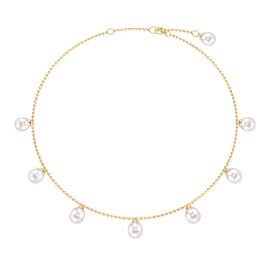 Venus Pearl 18K Gold Vermeil Drop Choker Necklace