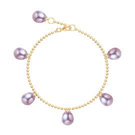 Venus Lilac Pearl 18K Gold Vermeil Drop Bracelet
