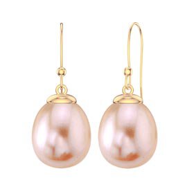 Venus Pink Pearl 18K Gold Vermeil Drop Earrings