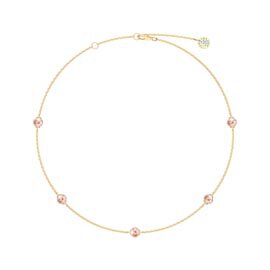 Pink Pearl By the Yard 18K Gold Vermeil Choker Necklace
