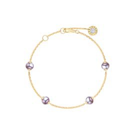 Lilac Pearl By the Yard 10K Yellow Gold Bracelet