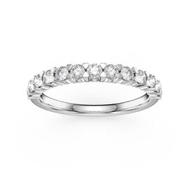 Stardust Lab Diamond 10K White Gold Half Eternity Ring