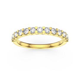 Stardust Lab Diamond 10K Yellow Gold Half Eternity Ring