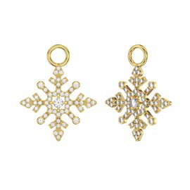 Moissanite Snowflake 18K Gold Vermeil Interchangeable Earring Drops
