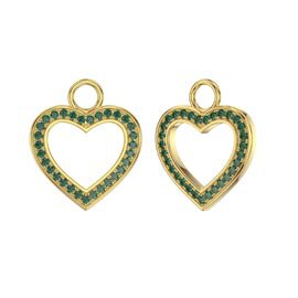 Emerald Heart 18K Gold Vermeil Interchangeable Earring Drops