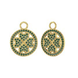 Emerald Clover 18K Gold Vermeil Interchangeable Earring Drops