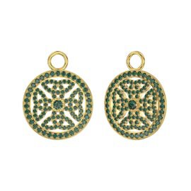Emerald Celtic Knot 18K Gold Vermeil Interchangeable Earring Drops