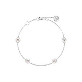 Pearl By the Yard Platinum plated Silver Bracelet
