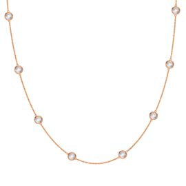 White Sapphire By the Yard 18K Rose Gold Vermeil Necklace