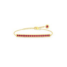 Eternity Ruby 18K Gold Vermeil Line Bracelet