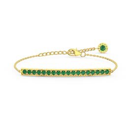 Eternity Emerald 18K Gold Vermeil Line Bracelet