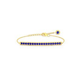 Eternity Sapphire 18K Gold Vermeil Line Bracelet