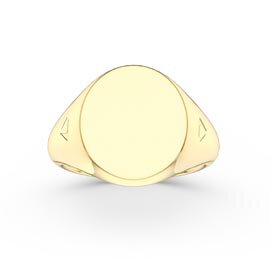 Oval 10K Yellow Gold Signet Ring