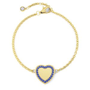 Charmisma Sapphire 18K Gold Vermeil Heart Bracelet