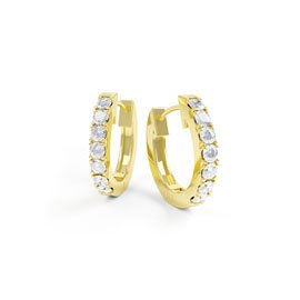 Charmisma GH SI1 Diamond Hoop 18K Yellow Gold Earrings