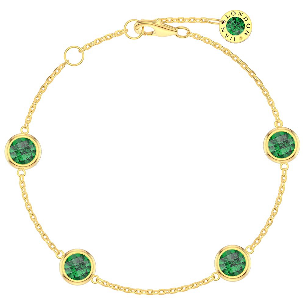 Emerald By the Yard 18K Gold Vermeil Bracelet