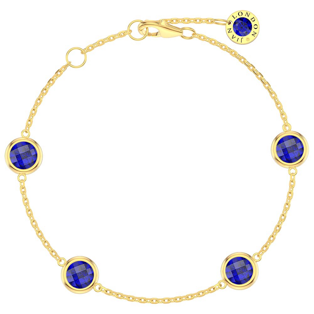 Sapphire By the Yard 18K Yellow Gold Bracelet