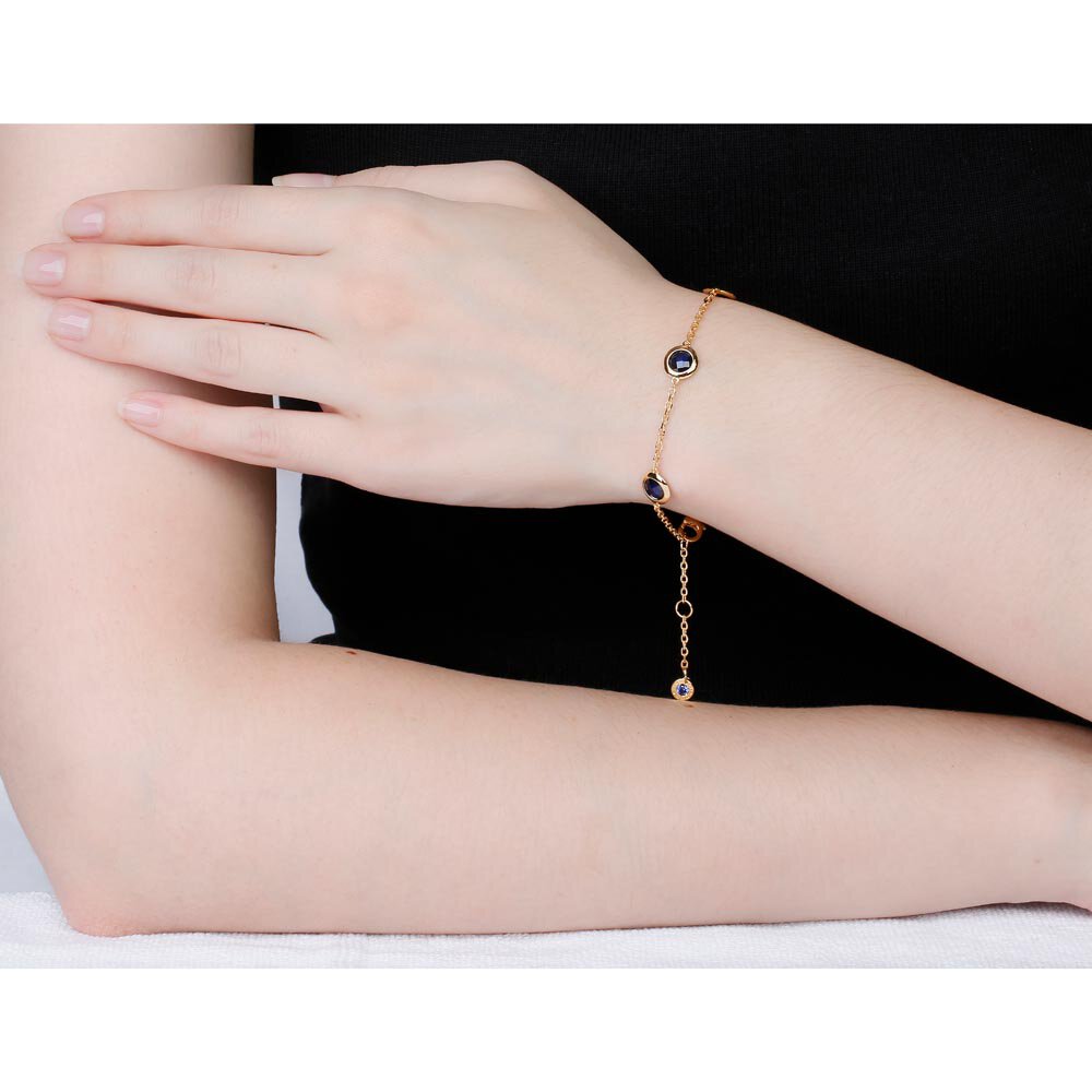 Sapphire By the Yard 18K Gold Vermeil Bracelet #2