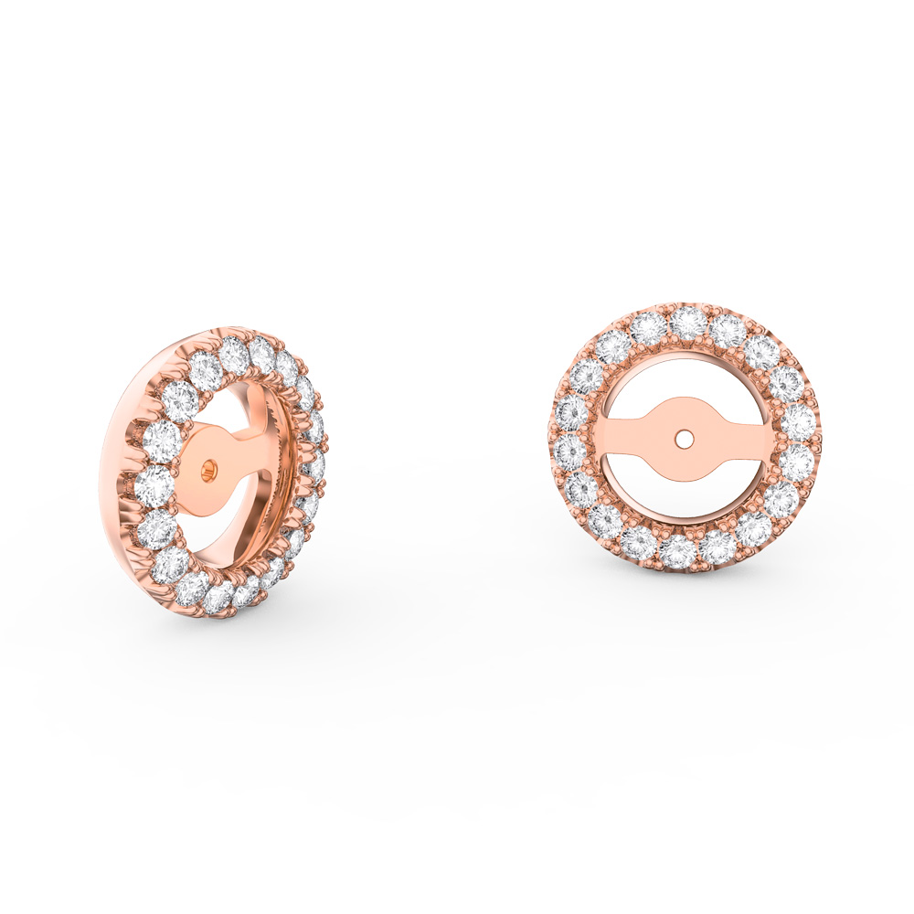 Fusion GH SI Diamond 18K Rose Gold Earring Halo Jackets