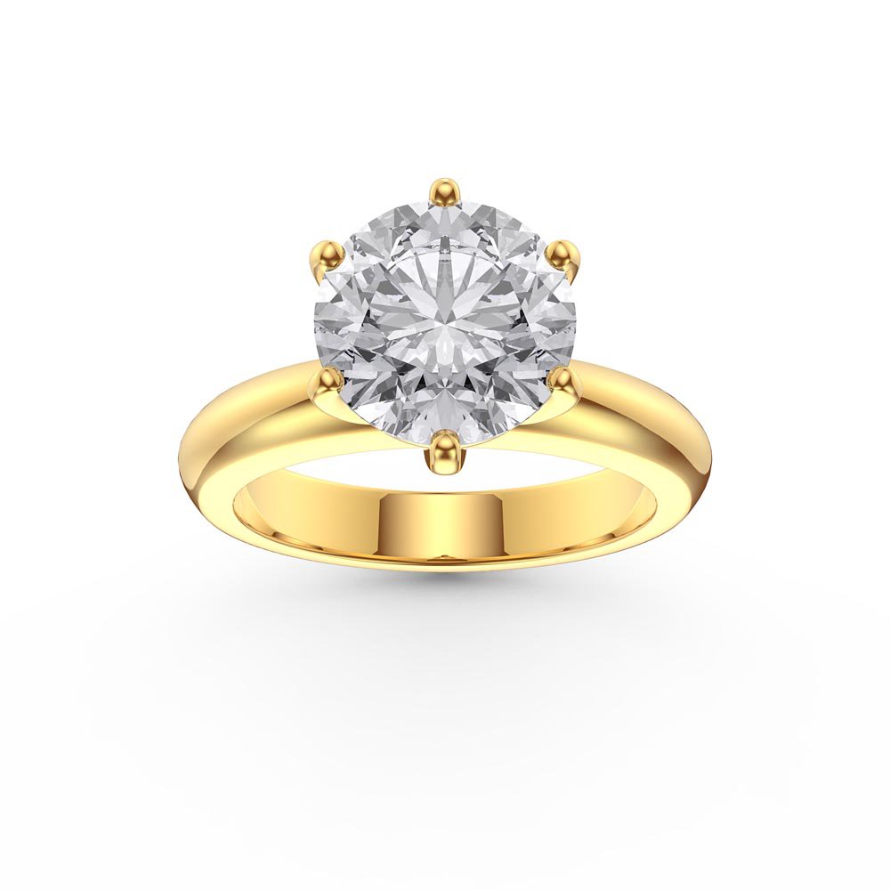 Unity 2ct Moissanite Solitaire 18K Yellow Gold Engagement Ring