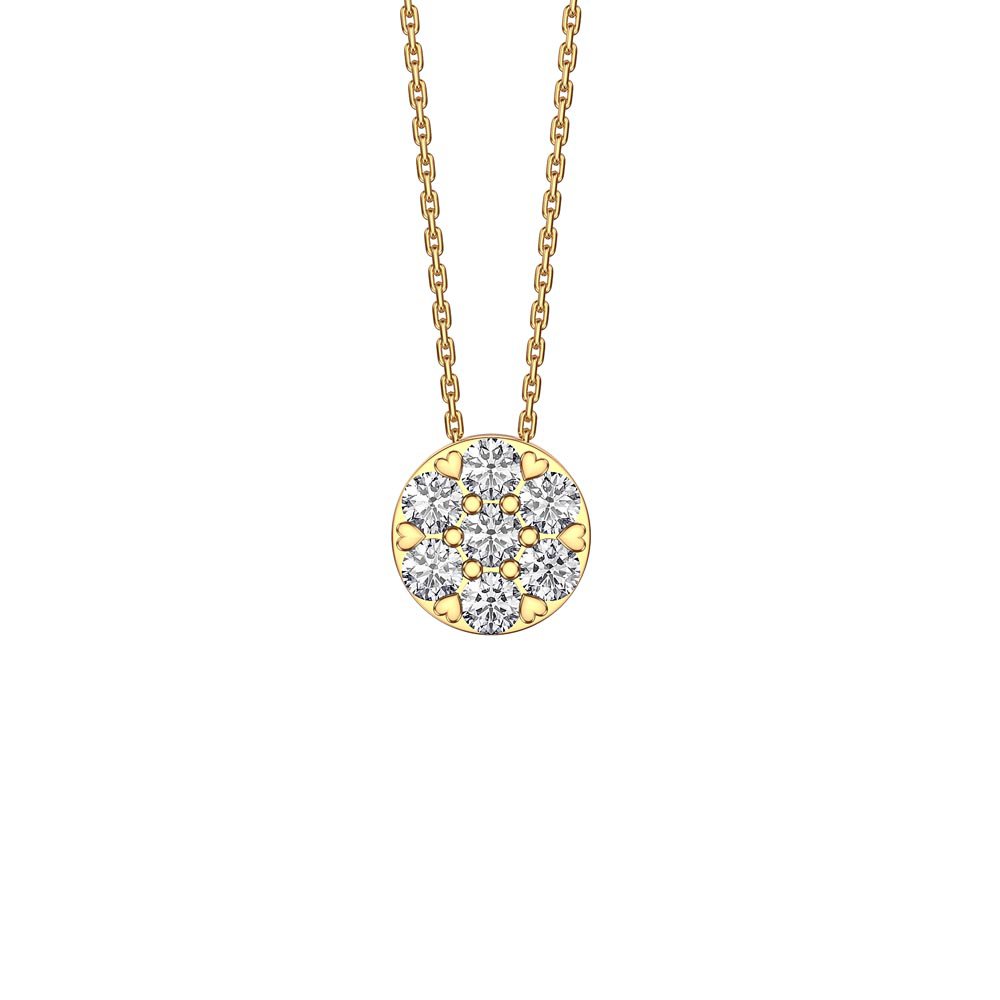Infinity White Sapphire Pave and Halo 18K Gold Vermeil Pendant Set #3