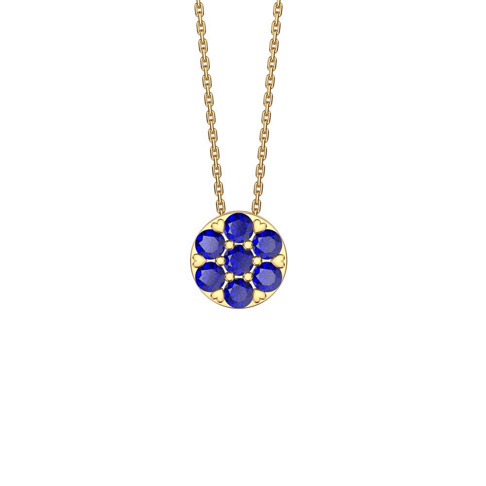 Infinity Sapphire Pave and Halo 18K Gold Vermeil Pendant Set #3