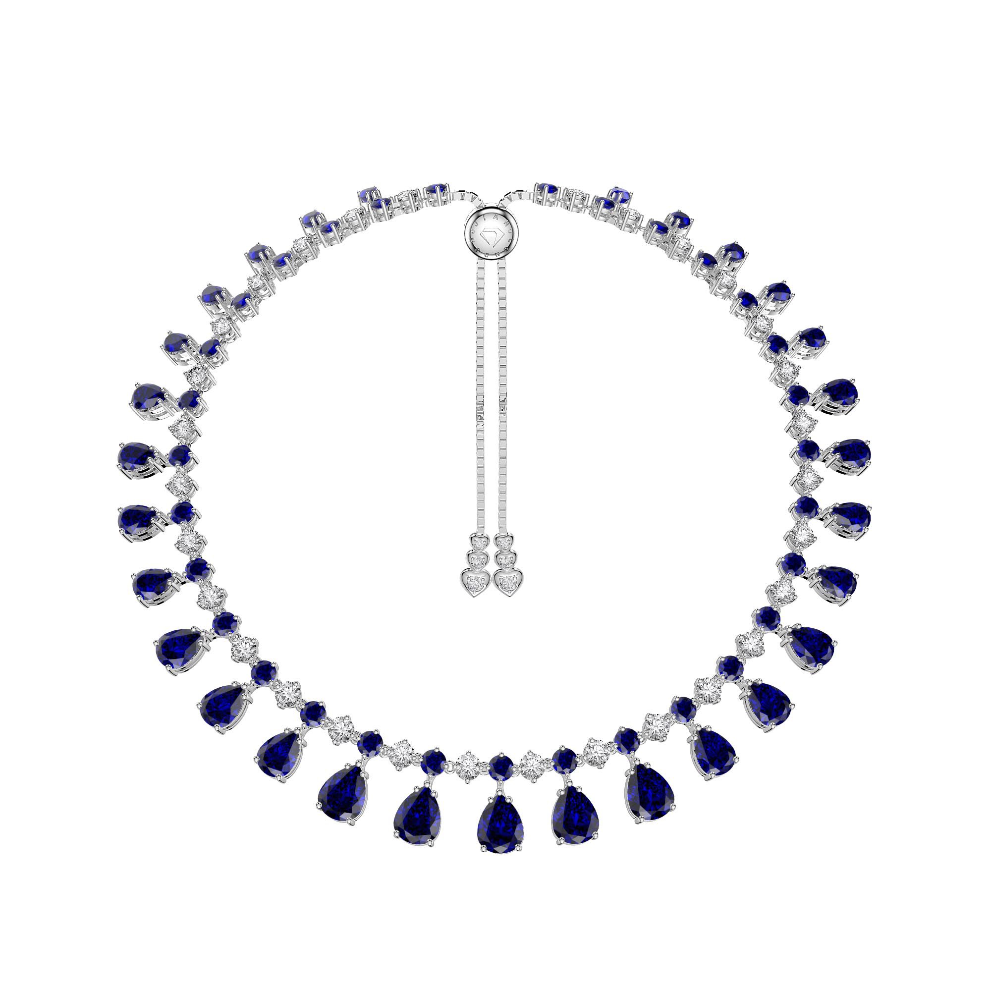 blue white and silver choker