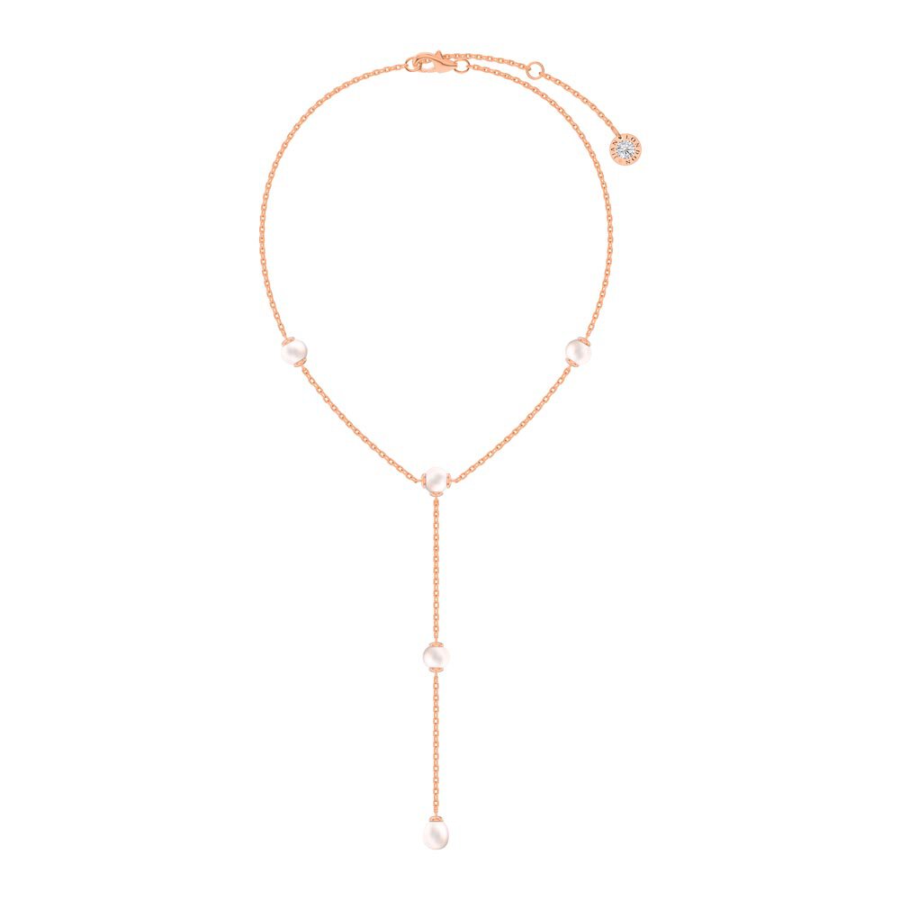 Pearl By the Yard 18K Rose Gold Vermeil Lariat Necklace