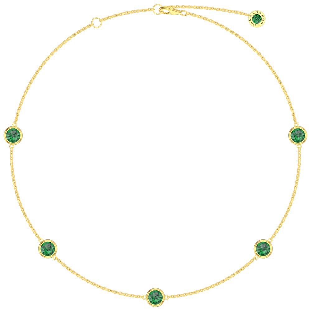Emerald By the Yard 18K Gold Vermeil Choker Necklace