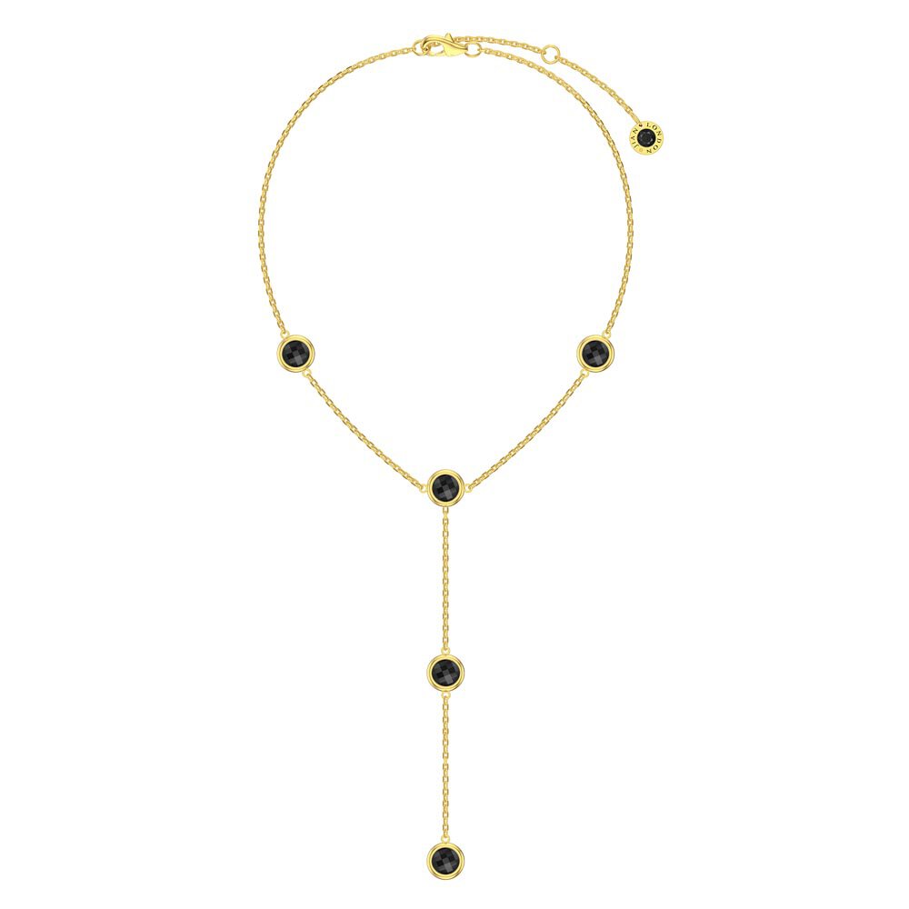 Onyx By the Yard 18K Gold Vermeil Lariat Necklace