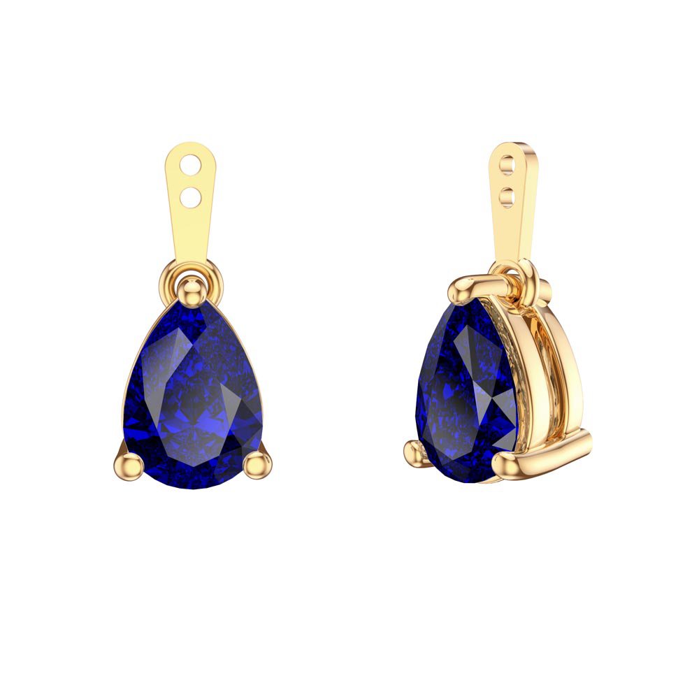 Charisma 4ct Blue Sapphire 18K Gold Vermeil Pear Earring Drops